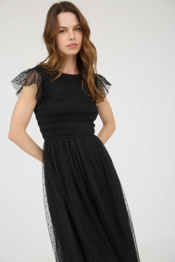 Clock Strikes Midnight Chiffon Dress