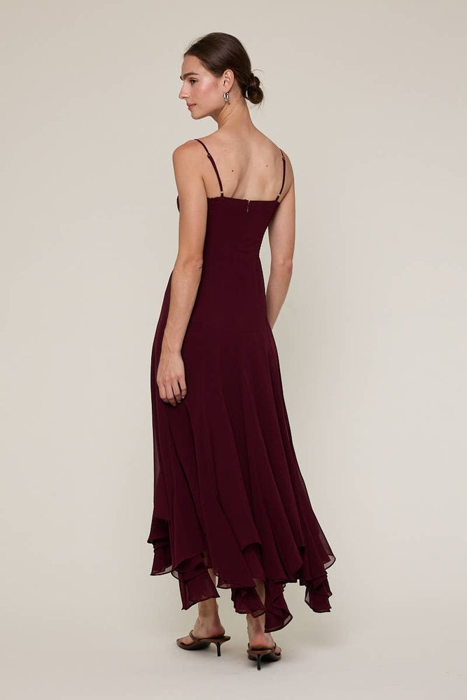 Go With The Flow Chiffon Midi Dress